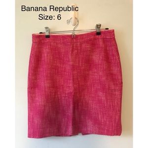 Bright Pink Banana Republic Pencil Skirt